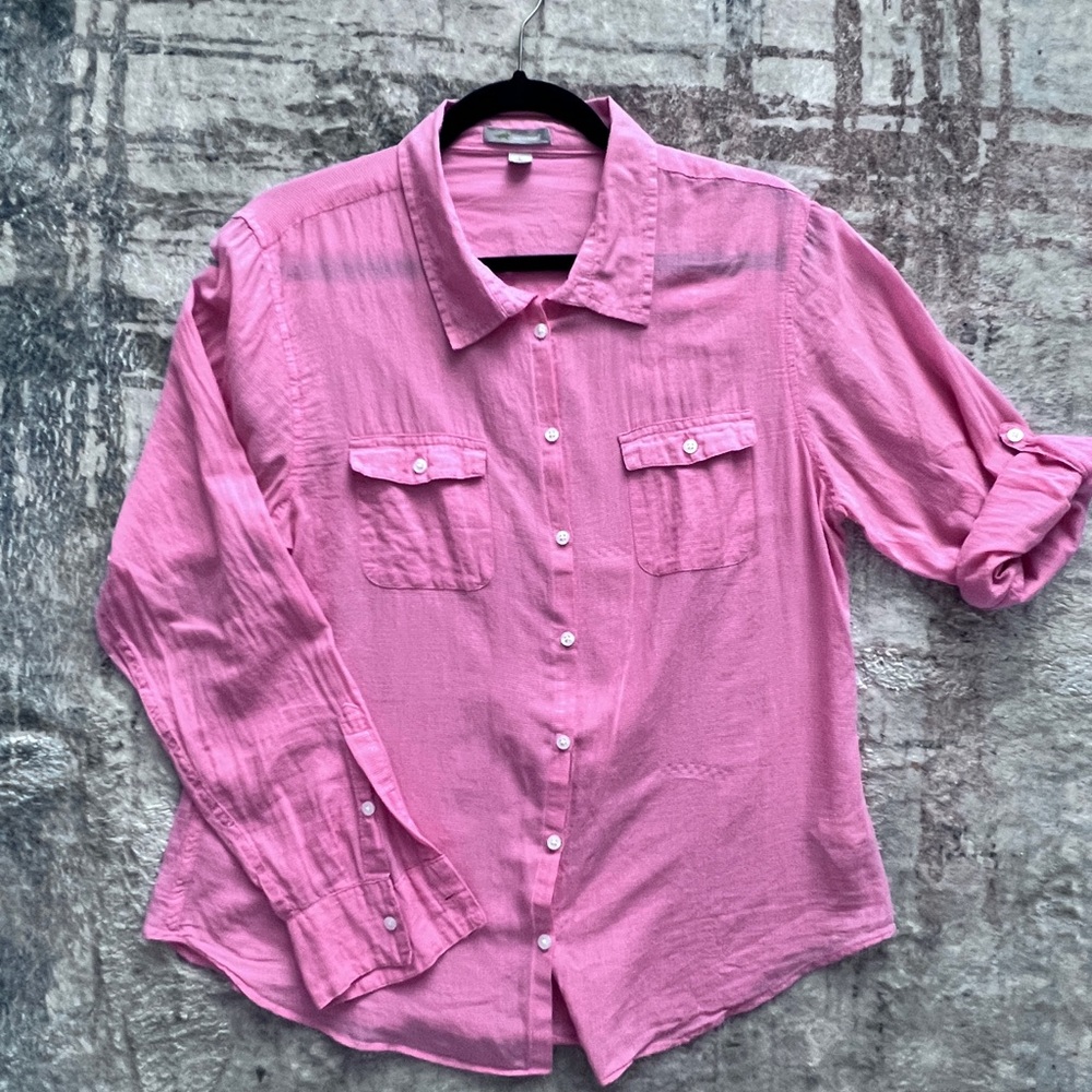 Pink Button-Up Shirt